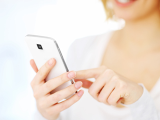 Person using mobile phone