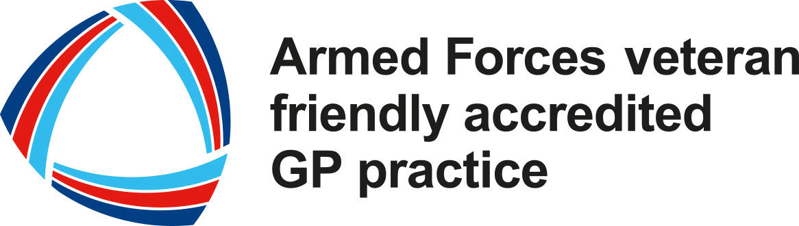 Logo for Armed forces veteran friendly accredited GP practice